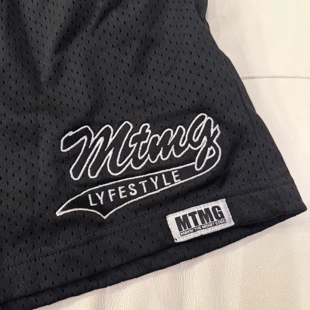 MTMG Footy Los Angeles Black Mesh Shorts Women’s Small Athleisure Streetwear
